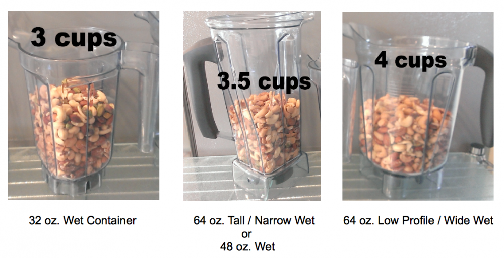 Volumes for Nut Butter in a Vitamix